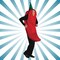 Chili Pepper Costume Spicy Red Food Tunic Funny One Piece Halloween Party Outfit Adult